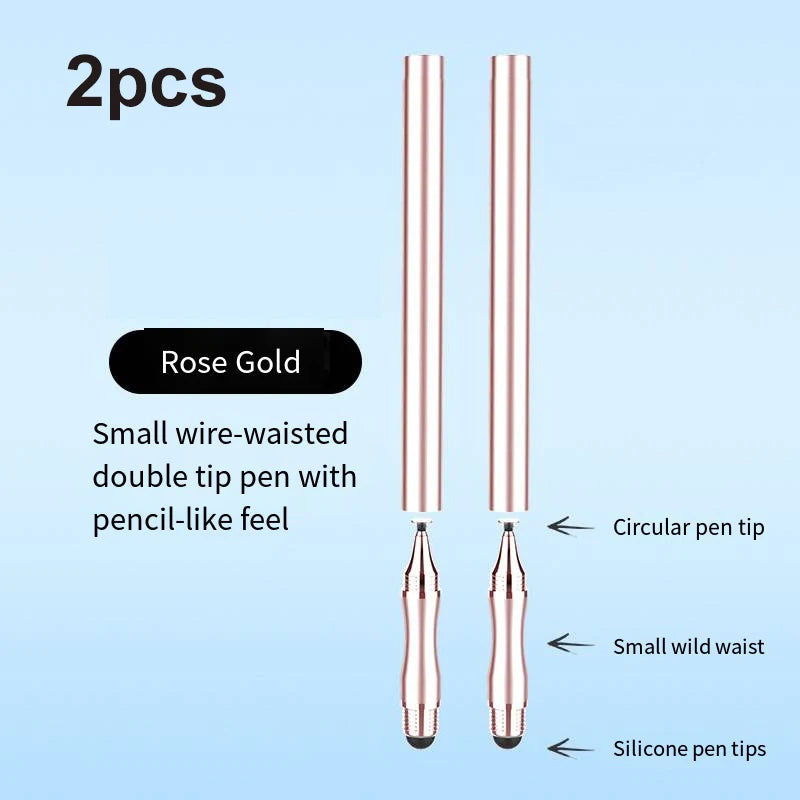 2PCS Universal Stylus Pen for Tablet Phone 2 in 1 Screen Touch Pen for IOS Android Apple Samsung Draw Write Pencil Rapid Respons