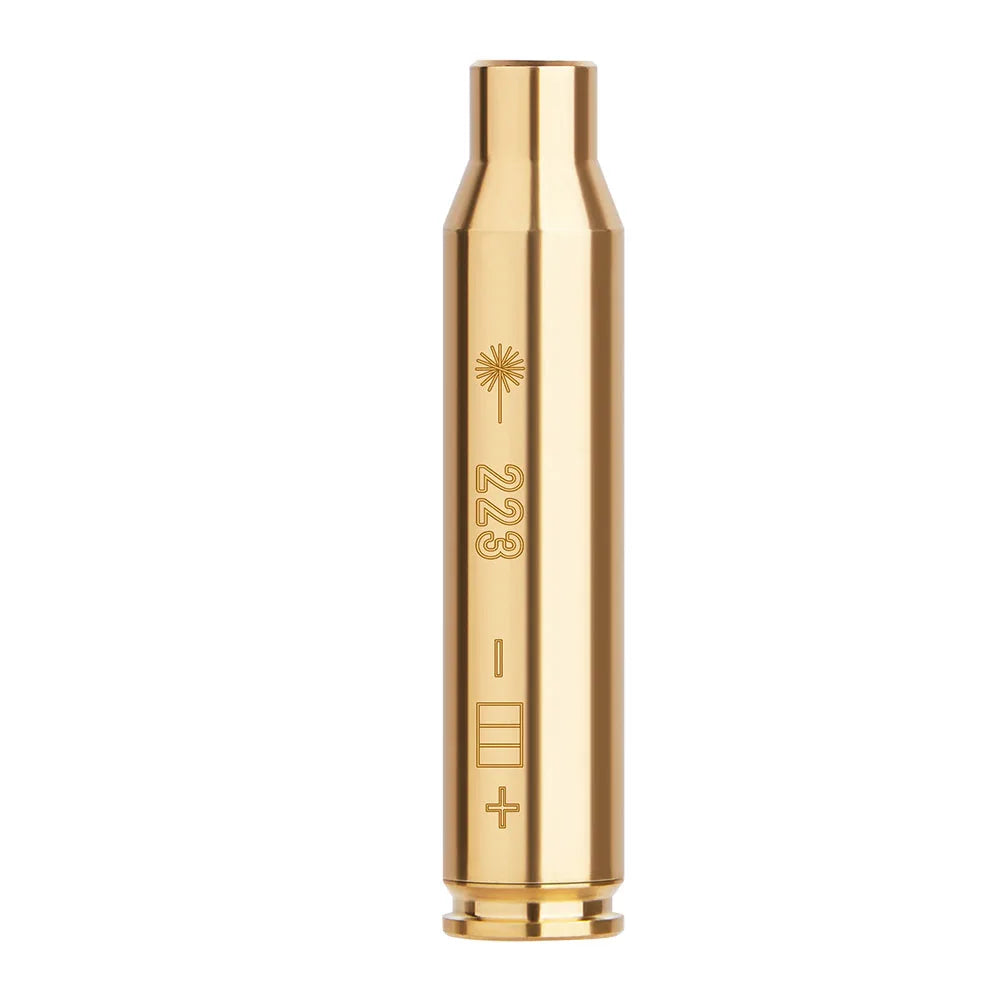 .223 cal Red Dot Laser Brass Boresight CAL Cartridge Barrel Bore Sighter for Hunting Gun Scope Adjustment Rifle Pistol Shotgun