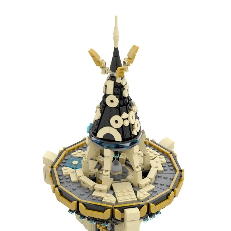1630PCS Creative Game MOC-139323 Breath Zeldaed Sheikah Tower House Model Building Blocks Set Architecture Toys for Kid Gift