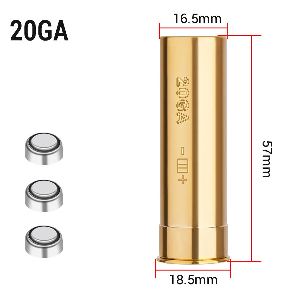 .223 cal Red Dot Laser Brass Boresight CAL Cartridge Barrel Bore Sighter for Hunting Gun Scope Adjustment Rifle Pistol Shotgun