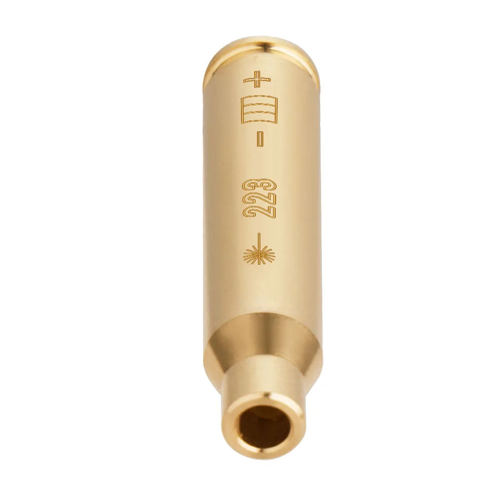 .223 cal Red Dot Laser Brass Boresight CAL Cartridge Barrel Bore Sighter for Hunting Gun Scope Adjustment Rifle Pistol Shotgun