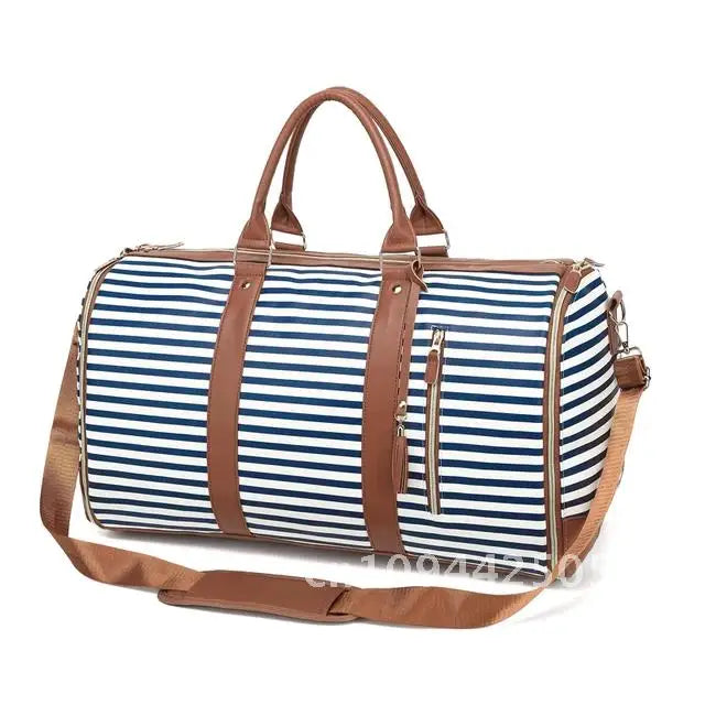 1pc Foldable PU Travel Convenient Carry-on Clothing Bag Women's Bag Bag Leather Business Duffel Women's Large Travel